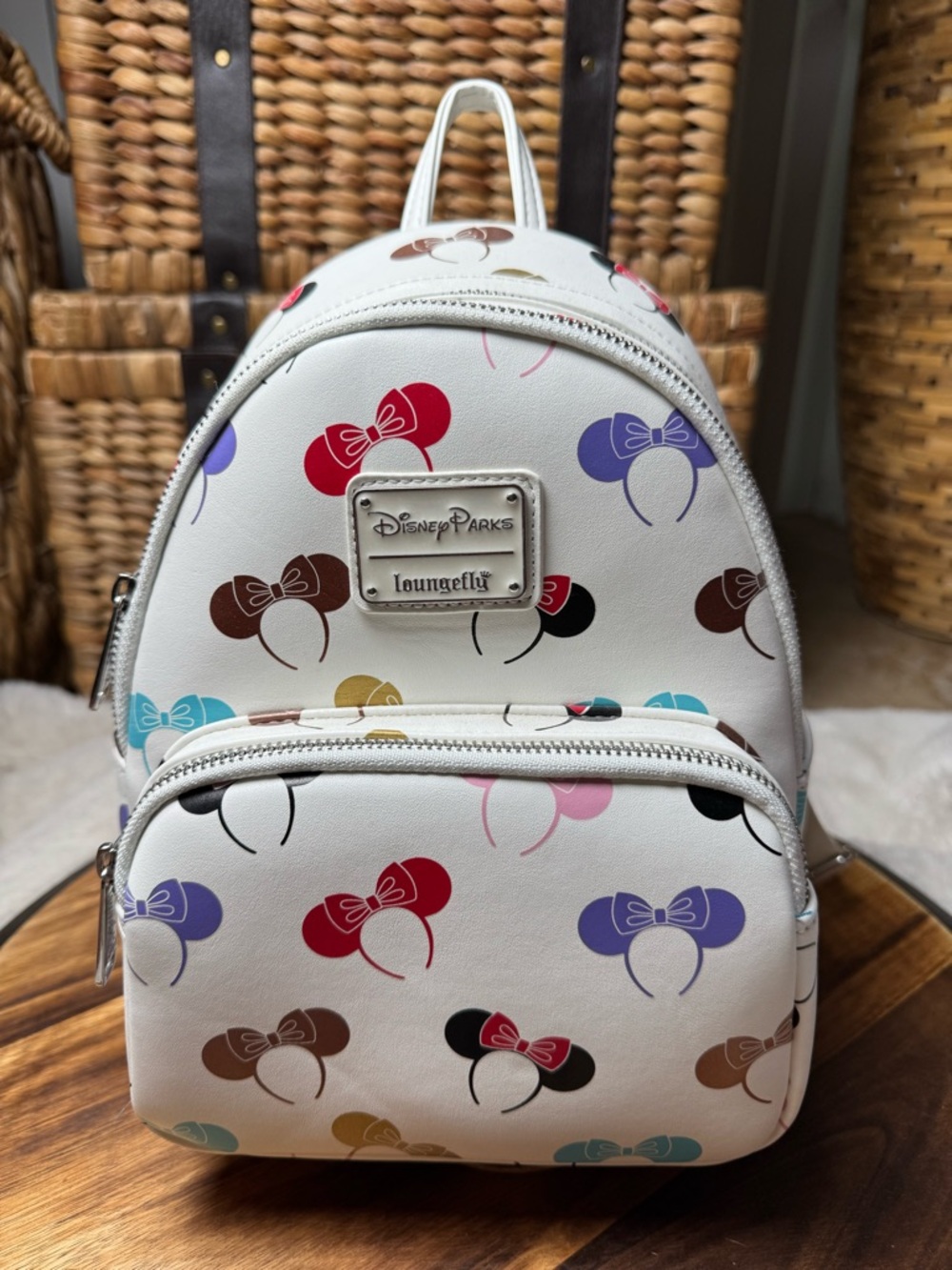 Disney parks Ears loungefly Backpack with ears holder pocket.